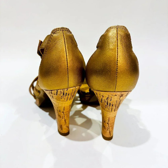 NATURALIZER Gold ankle-strap sandals - Picture 8 of 9